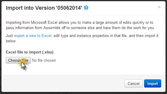 Import Data From Microsoft Excel Assemble Products Autodesk Knowledge Network