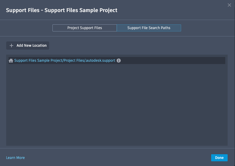 To Set the Paths for Connected Support Files of a Forma Data Management ...