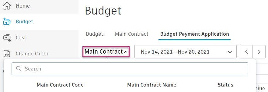 Billing periods from application view