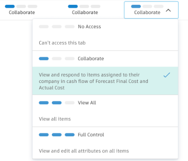 Collaborate permissions for supplier role