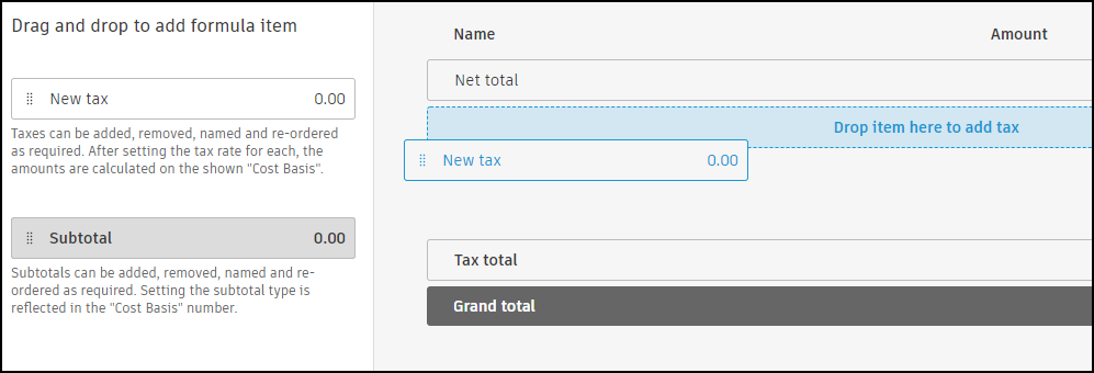 Add new tax