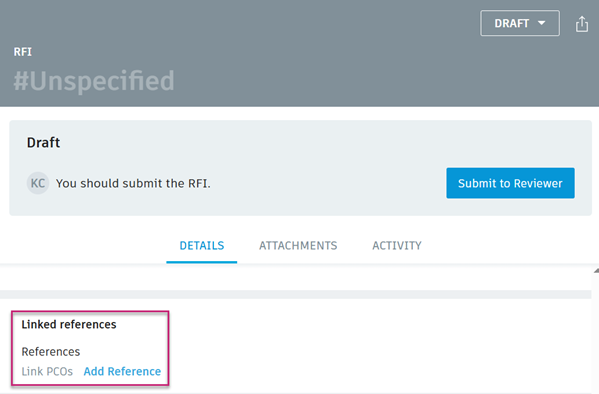 Add PCO from RFI