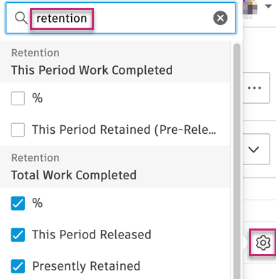 Retention Columns