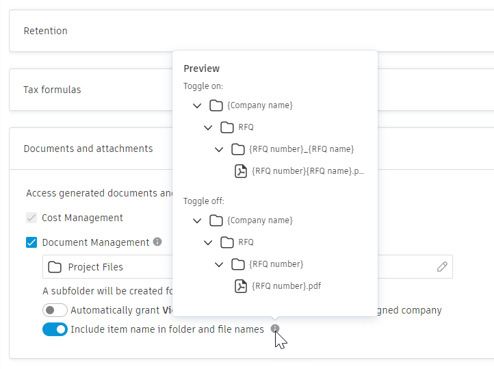 Shorten document name