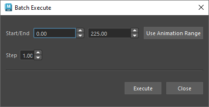 specify the time range for batch execution