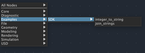 The two nodes in the node list