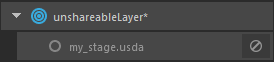 Stage file in Maya's USD Layer Editor