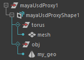 The two prims with separate transforms