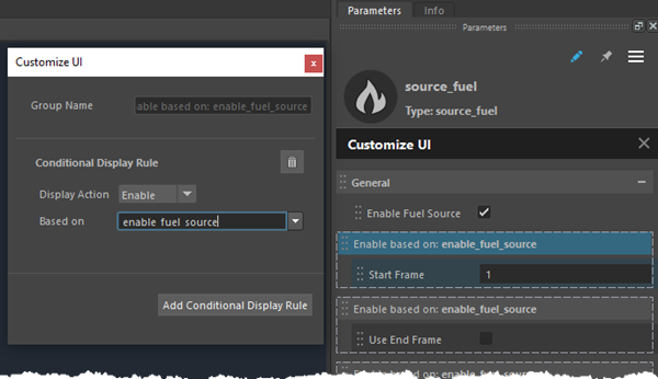 Editing UI conditional rules