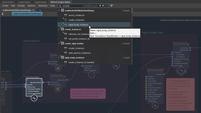 Searching for nodes in the graph