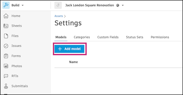Add model to import assets