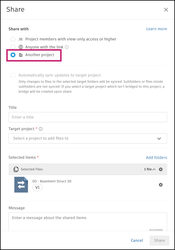 Share data exchange