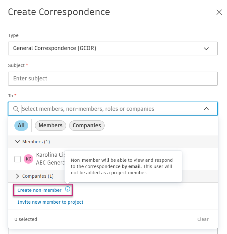 Create non-member