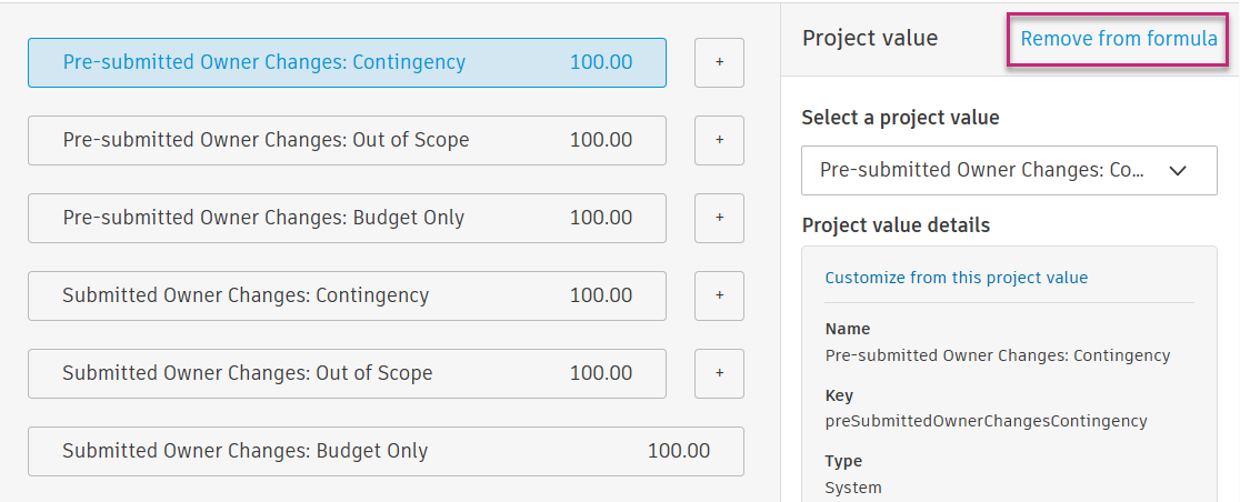 Accepted Owner COR column formula with pre-submitted owner change items removed