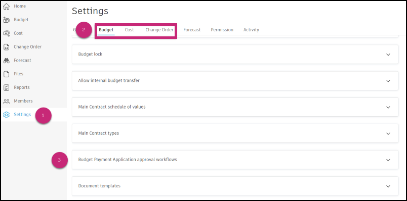 Settings for approval workflows