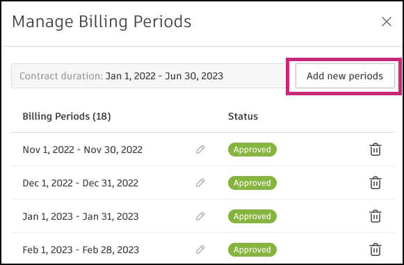 Manage master schedule interface
