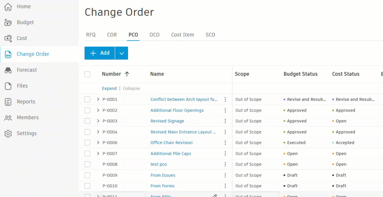 Animation showing how to rename change order tabs and tools in Forma Build
