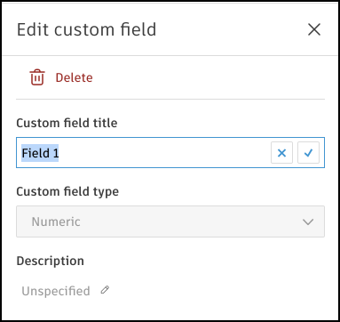 Edit custom field