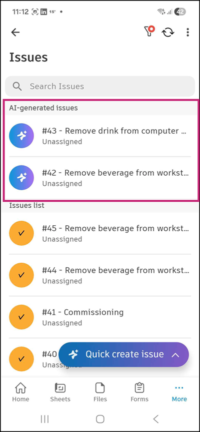 Android AI Enriched Issue Top of List