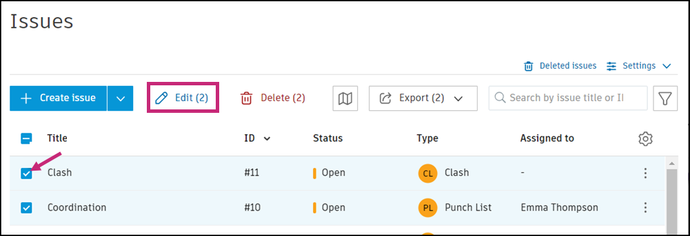 Bulk edit issue