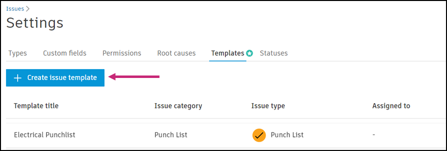 Create issue template