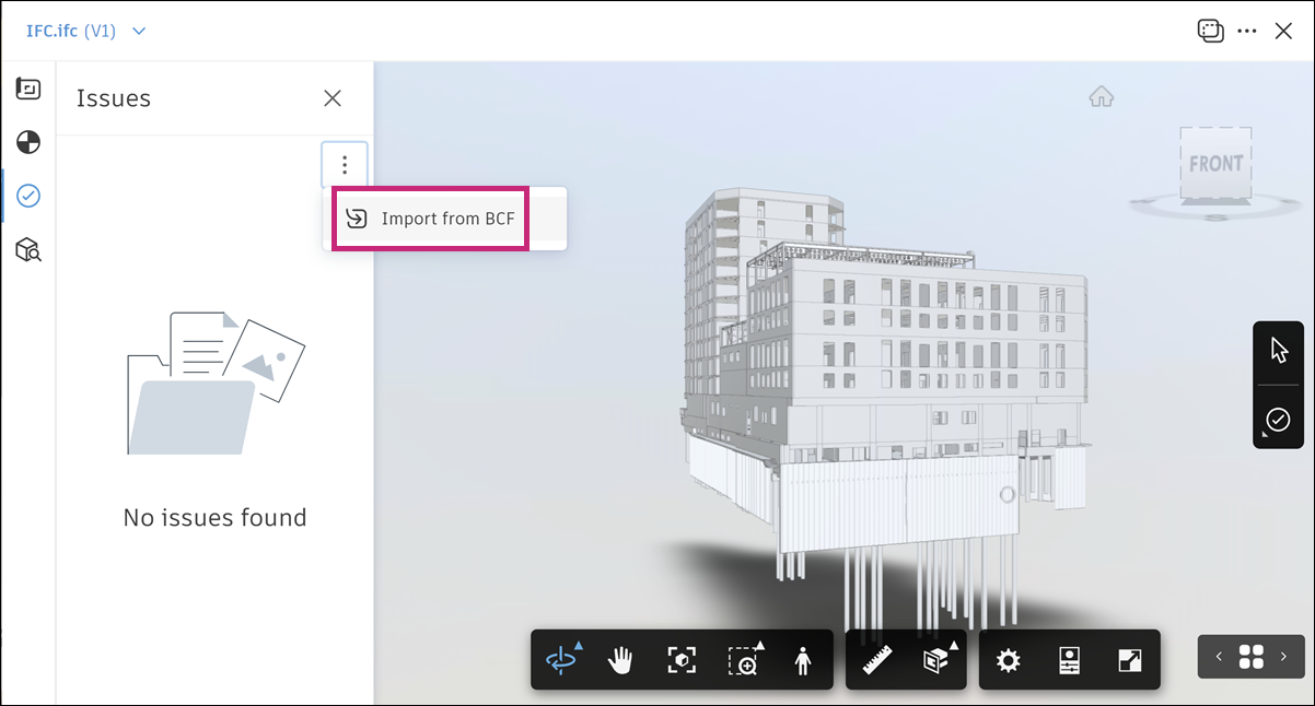 Import from BCF Menu Option