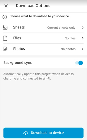 Android Background Sync Screen