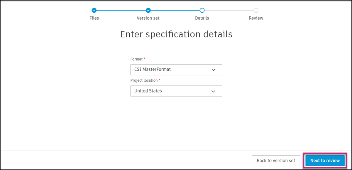 Choose Format And Location