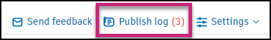 Access Publish Log