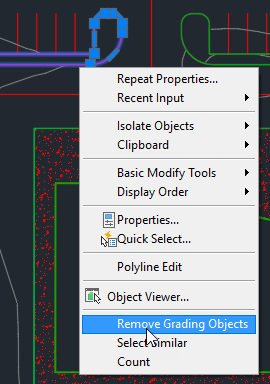 Remove Multiple Grading Objects