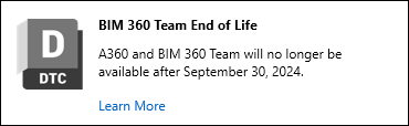 BIM 360 End of Life