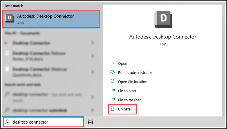 DC-Uninstall Connector