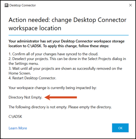 Initiate Change Workspace