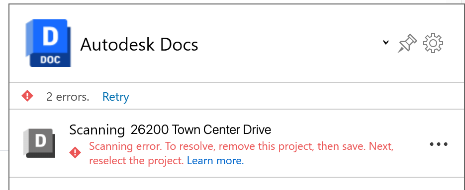 Scanning error notification