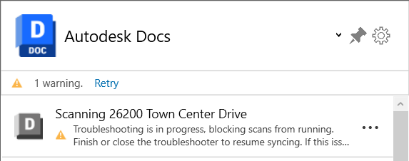 Scanning warning notification
