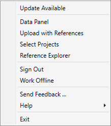 Home Screen Menu Options