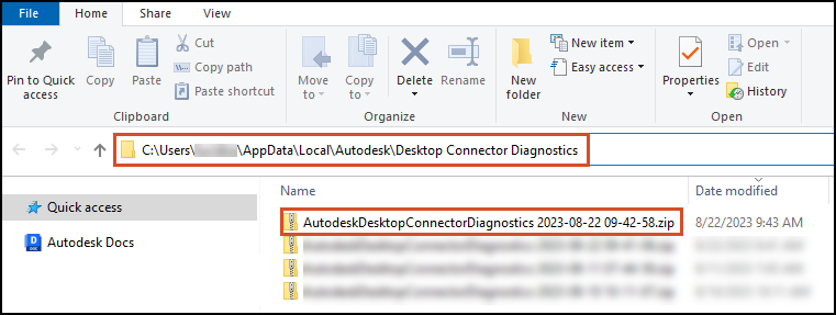 Diagnostics Logs Folder