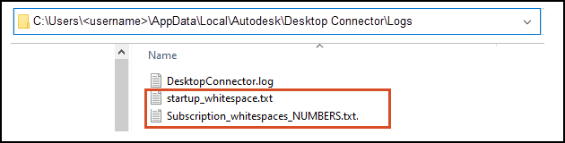 White Space Log Location