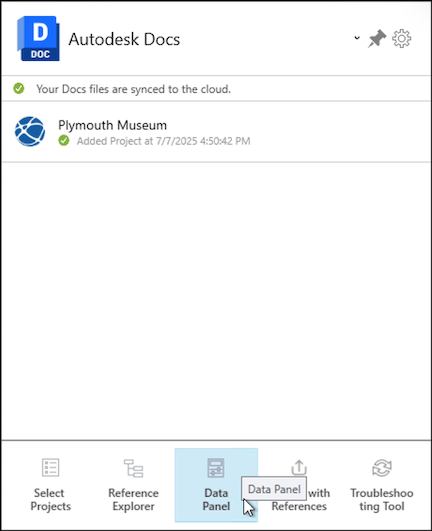 Data Panel on home screen