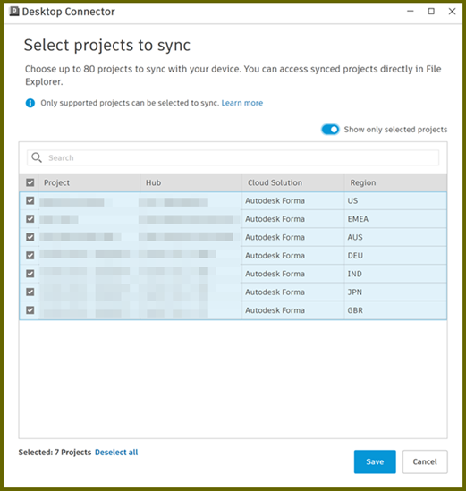 Search, sort, and filter your projects