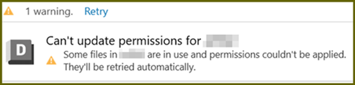 Permission update failed on the home screen