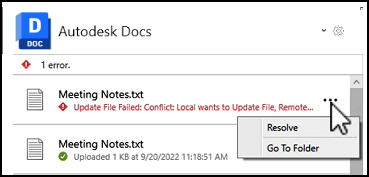 Conflict Menu Options