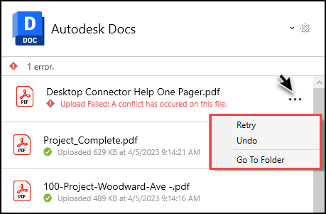 Docs Upload Failed