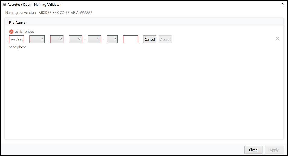 Naming Validator