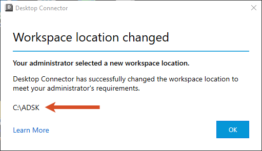 DC Admin Change Workspace