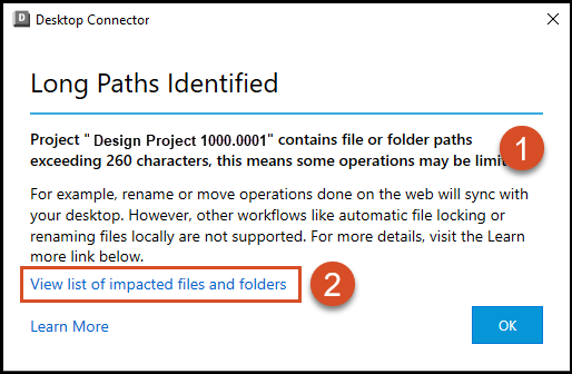 Invalid Files or Folders Identified