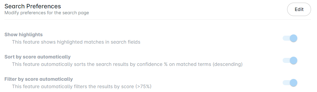 Manage Preferences