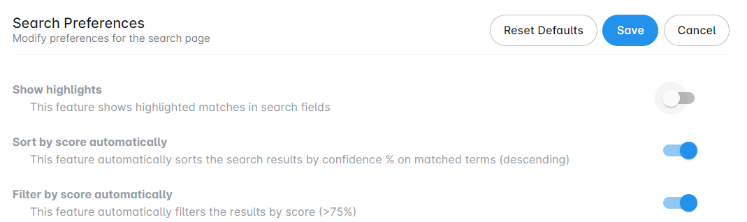Manage Preferences