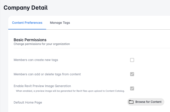 Manage Preferences