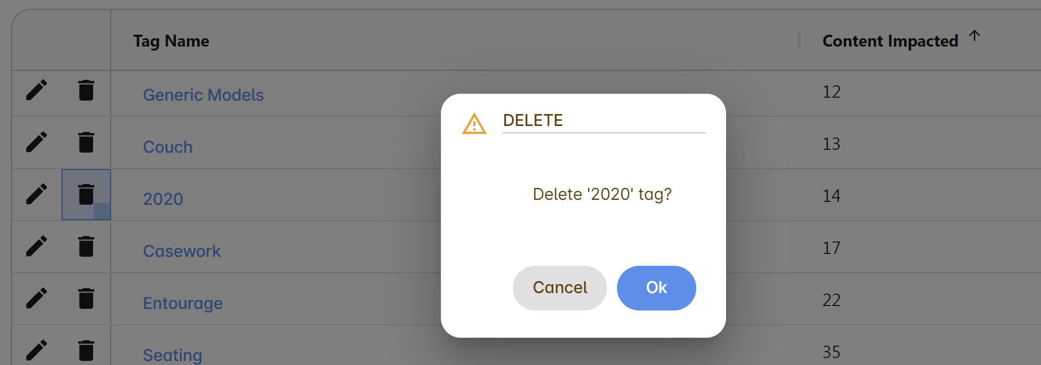 Manage Tags